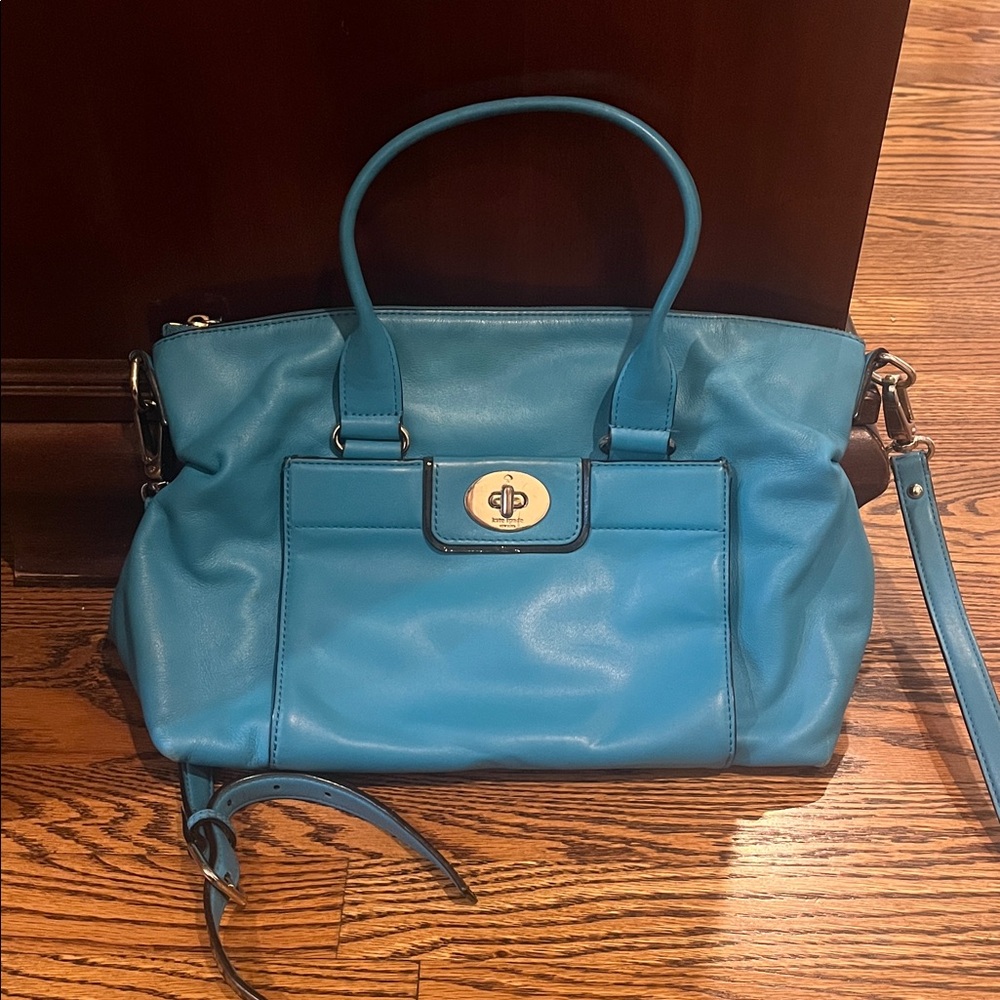 Kate Spade Hampton Road Janie Leather Satchel Bag Tote Convertible Crossbody